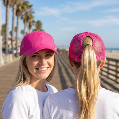 New Mesh Baseball Caps High Ponytail Snapback Cap Hollow Back UV Protection Sun Hat Casual Messy Hair Bun Ponytail Baseball Caps