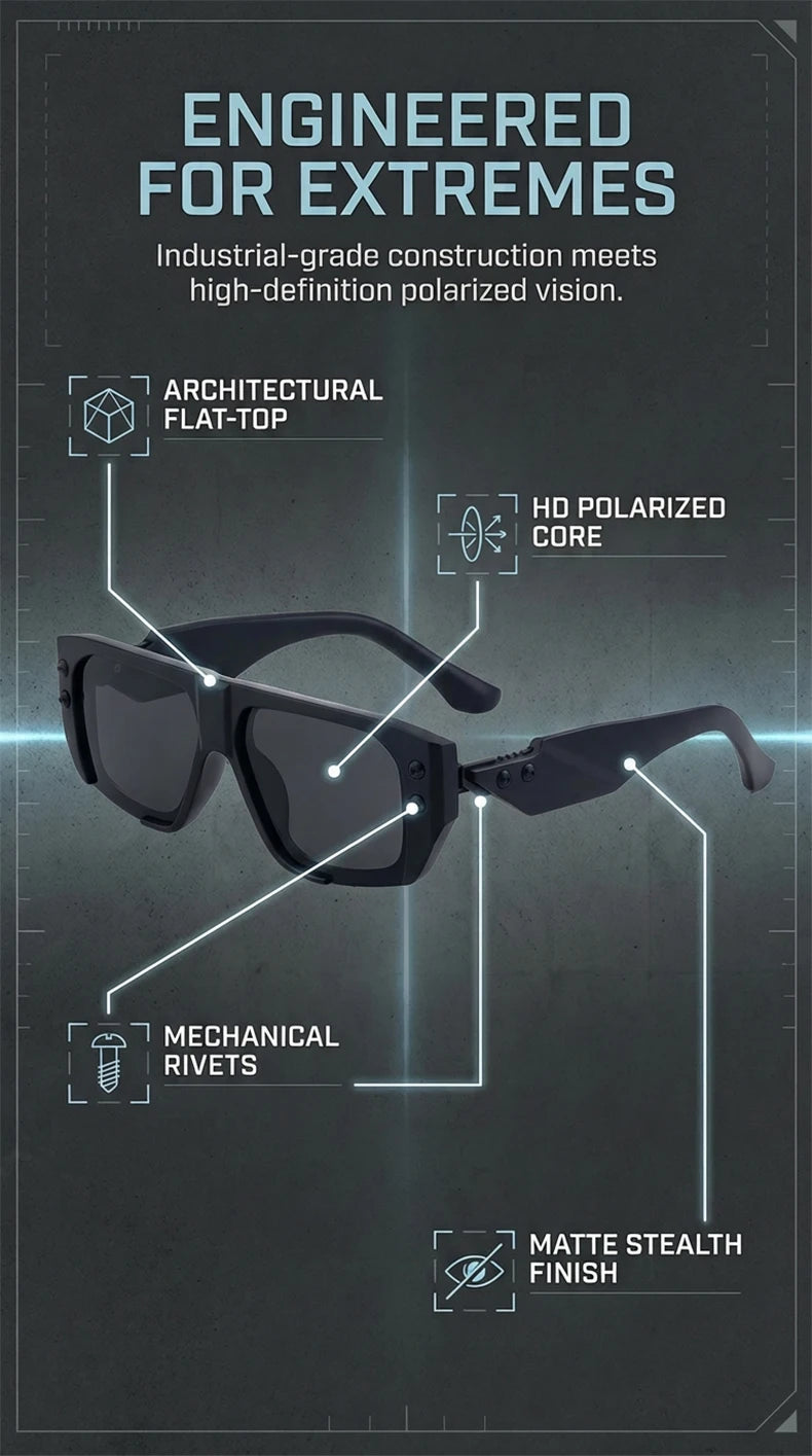 Polarized Steampunk Square Sunglasses Men 2026 Luxury Brand Punk Big Frame Driving Sun Glasses Fashion Eyewear For Male Shades
