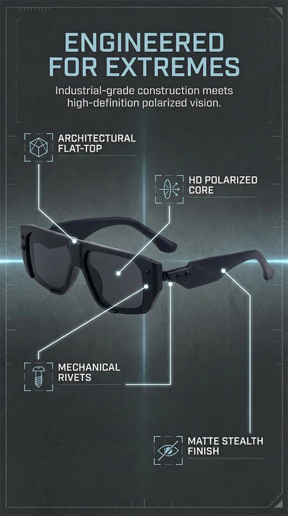 Polarized Steampunk Square Sunglasses Men 2026 Luxury Brand Punk Big Frame Driving Sun Glasses Fashion Eyewear For Male Shades