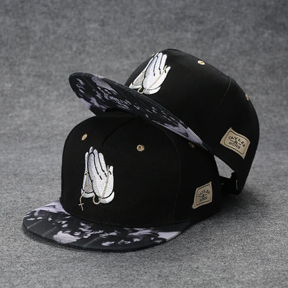 Men's Letter Embroidery All-match Flat Brim Baseball Cap Ladies Summer Hip Hop Hats Outdoor Shade Adjustable Casual Peaked Caps