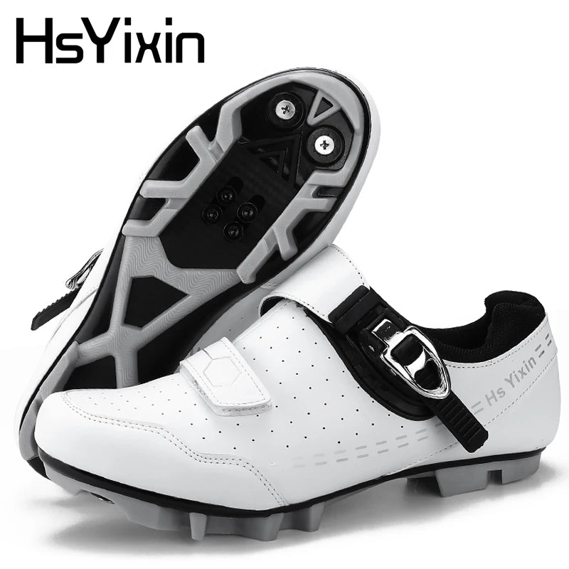 Mountain Bike Shoes Mens Cycling Shoes Quick Ratchet Buckle Compatible with SPD System Pedal for Indoor Outdoor Women MTB Shoes