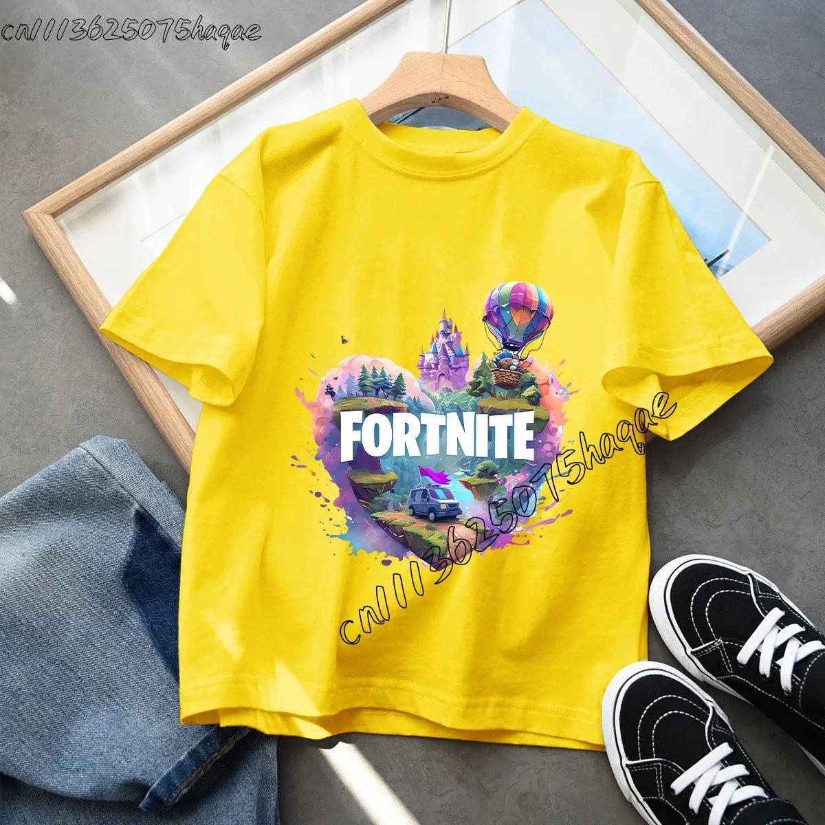 Summer Game Fortnited T-shirt Bottle Royale Birthday Tops Party Wear Boys Tee Fortnight Short Sleeve Cotton Kids Clothes