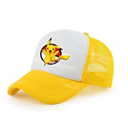 Baseball Cap Adjustable for Pokemon Hip Hop Breathable Mesh Hats Cute Cartoon Anime Outdoor Sport Shade Caps Gifts