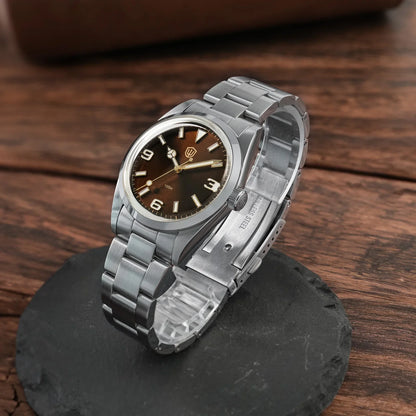 Watchdives WD1016 V3 Watch 37mm VH31 Sweep Quartz Movemet Stainless Steel Watch Waterproof Luminous Sapphire Men Wristwatch