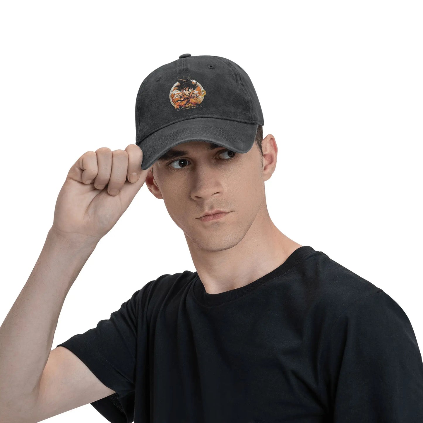 DBZ Little Kakarot Baseball Cap Casual Distressed Cotton dragon ball Sun Cap for Men Women Outdoor Adjustable Fit Hats Cap