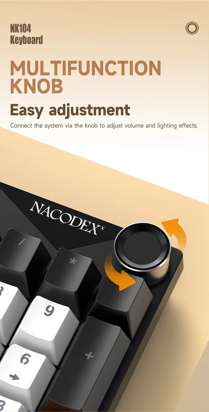 AJAZZ NK104 Mechanical Keyboard Wired dual-injection keycaps 104 Hot-Swapping LED Hybrid Backlight Gamer Keyboard for Laptop PC