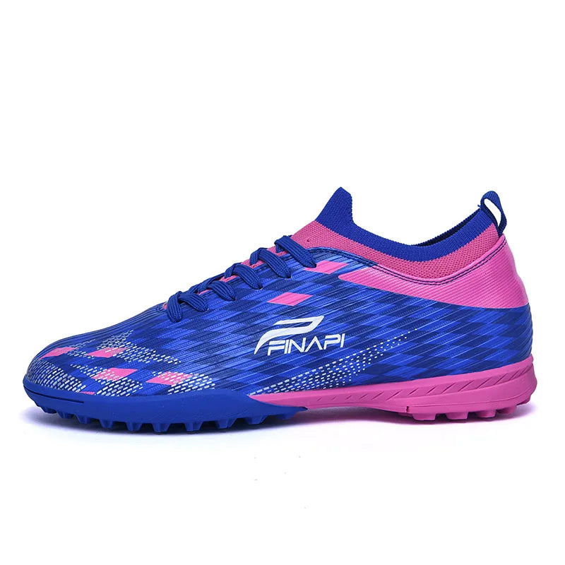 Uudet miesten korkealaatuiset jalkapallokengät, nappulakengät otteluihin, sisäkäyttöön, suosittuihin ulkopeleihin, nurmelle, korkeavartiset futsal-luistamattomat sneakerit