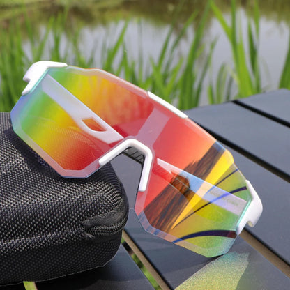 New Cycling Sunglasses Large Frame UV400 Shades UV Protection Outdoor Sports Windproof Anti-Ultraviolet Hiking Climbing Goggles
