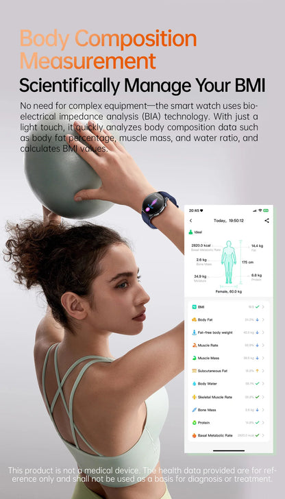 For XIAOMI 2025 New ECG+PPG Smartwatch Precise Uric Acid Blood Lipids Pressure Body Analysis Smart Watch Men BT Call NFC Watches