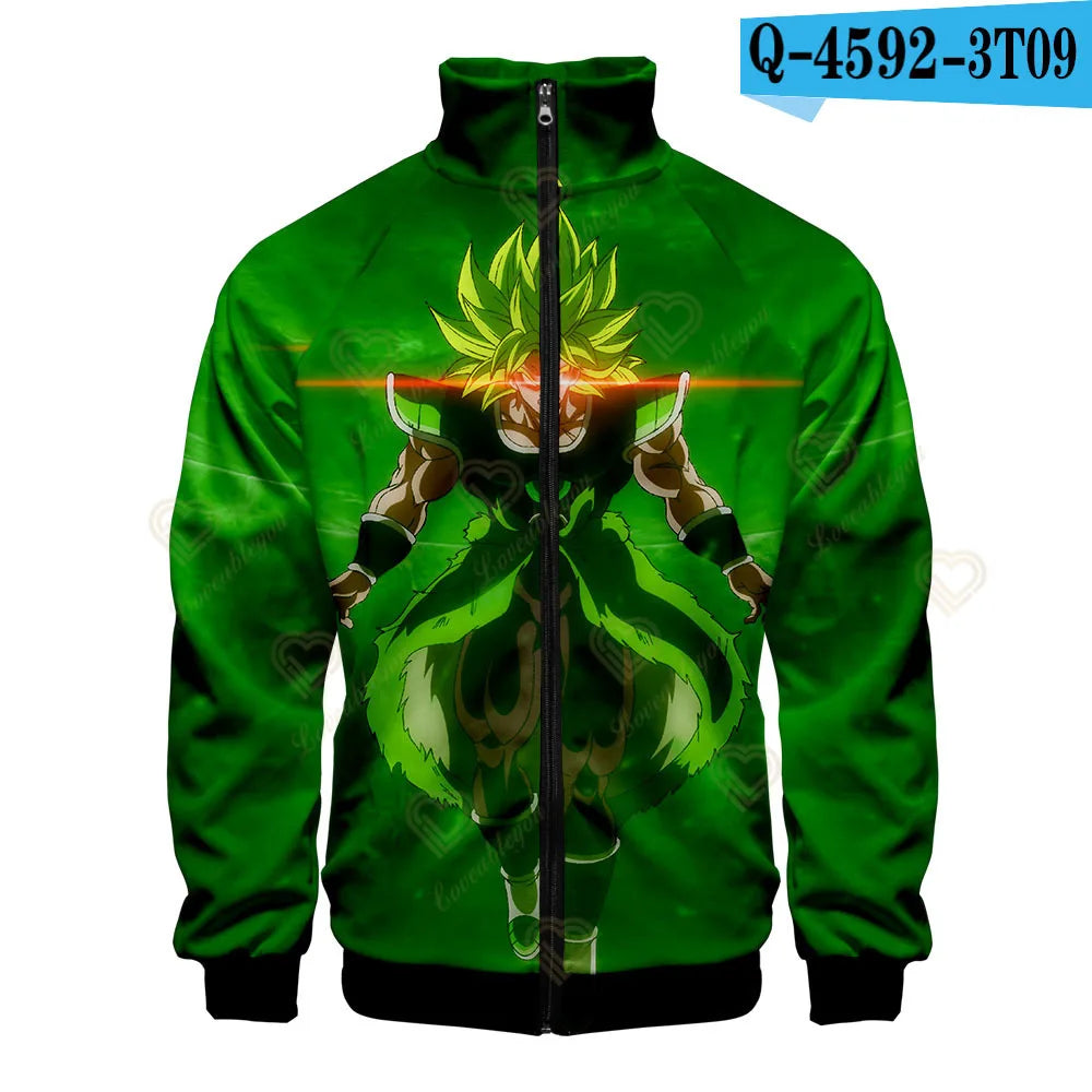 Dragon Ball 3D Print Zipper Hoodie Cool Fashion Men/Women/Kids Long Sleeve Hoodies Sweatshirt Casual Cosplay Jacket Clothes, Produit gaming premium Fraquane