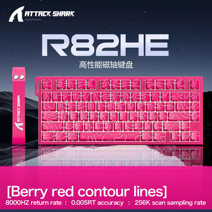 ATTACK SHARK R82 HE kabelgebundene magnetische 75%-Gaming-Tastatur mit RGB, 8000Hz, Rapid Trigger und 0.005mm Auslösung