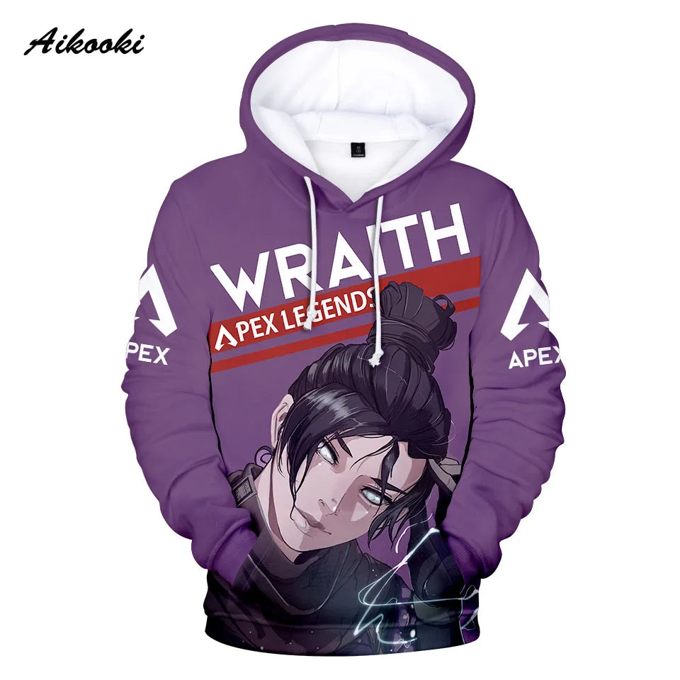 Personality 3D Printed Game Apex Legends Hoodies Sweatshirts Men Women High Quality Hoody Game Long Sleeve Plus Size Hoodies