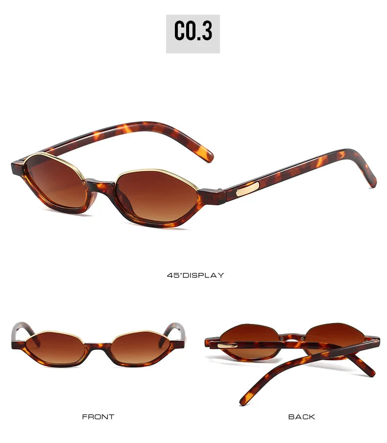 Half Frame Designer Small Sunglasses Women Cat Eye New Fashion Sun Shades UV400 Sun Glasses Brand