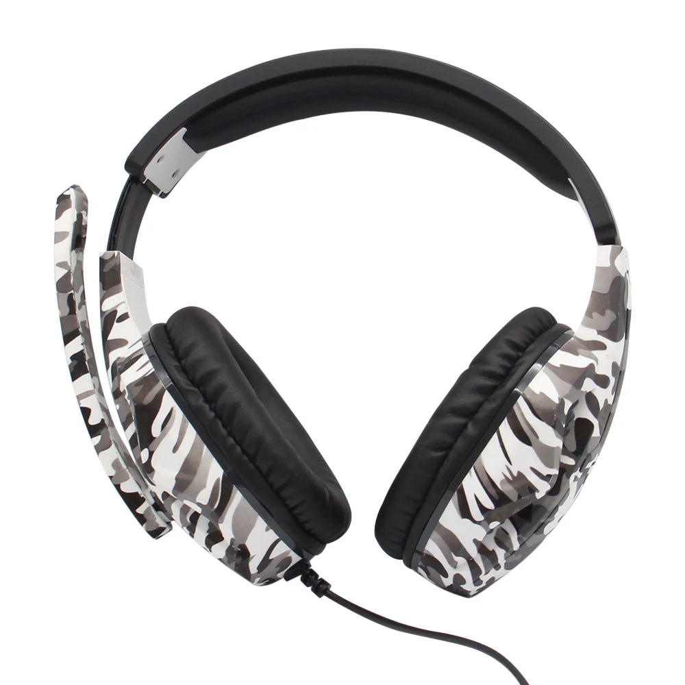 Casque de jeu de Camouflage 3.5mm Aux Cool Gamer casque pour PS4 PS3 Xbox Switch stéréo casques d'ordinateur montés sur la tête cadeau