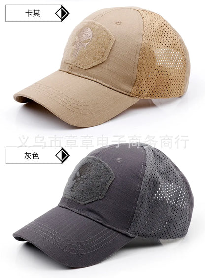 New Camo Baseball Cap for Men, Tactical Military Style with Velcro Patch, Outdoor Hiking Sun Hat & Peak Cap