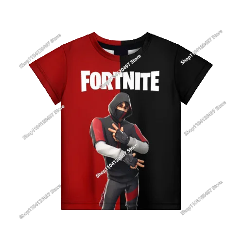 Tricou casual pentru copii Summer Fashion Fortnite Mascot, imprimeu 3D, unisex, pentru băieți și fete, îmbrăcăminte pentru copii, top T-shirt