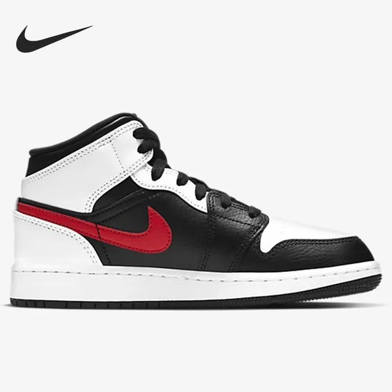 Original Nike AIR JORDAN 1 Herren-Basketballschuhe Mid-Top mit Dämpfung 554724-075