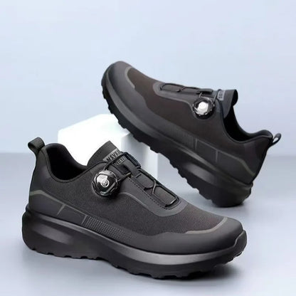 Original, neu, Herren, Sneaker mit drehbarem Knopf, Fahrsneaker, Plateau-Freizeit- und Wanderschuhe, Outdoor, strapazierfähige Lauf- und Sportschuhe, Plus-Größe
