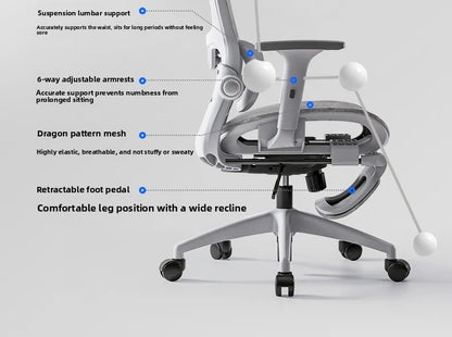 Višenamjenska uredska stolica, računalna stolica, naslonjač, ergonomska stolica za odmor, okretna stolica, e-sports stolica