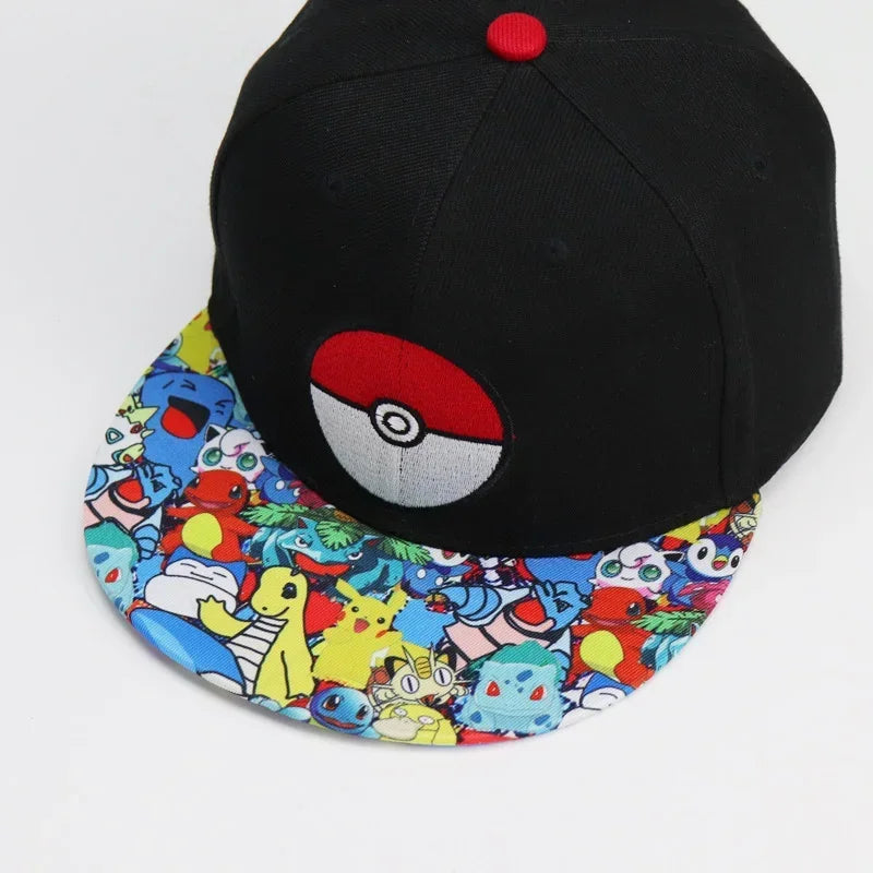Pokemon Baseball Hat Pikachu Embroidery Cap Boy Girl Summer Sunhat Parent-child Cartoon Anime Outdoor Sport Shade Caps Kids Gift