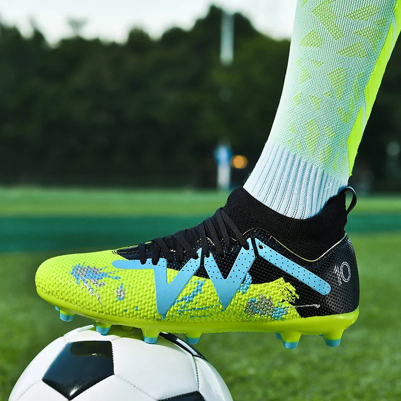 Botte de Football en salle, crampons de Futsal professionnels pour hommes, chaussures de Football pour adultes, durables, confortables, antidérapantes, baskets d'entraînement pour adolescents