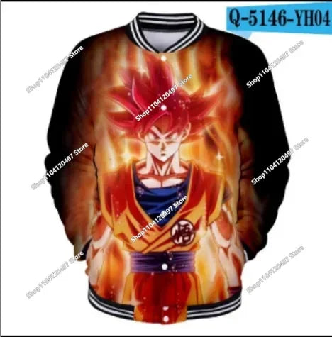 Uniforme de béisbol de estilo urbano de Dragon Ball para hombre, mujer y niños; disfraces de Son Goku para adultos; chaquetas; abrigos de primavera y otoño; cárdigans; sudaderas; regalo