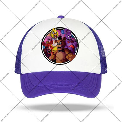 FNAF Baseball Cap Five Nights At Freddys Unisex Sun Hats Cartoon Anime Printed Hat Boys Girls Fashion Caps Birthday Party Gifts