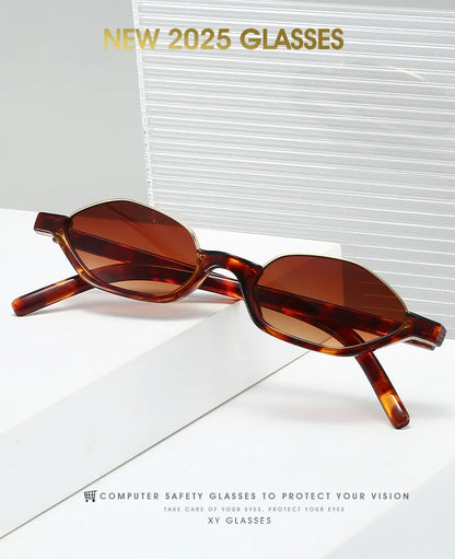 Half Frame Designer Small Sunglasses Women Cat Eye New Fashion Sun Shades UV400 Sun Glasses Brand