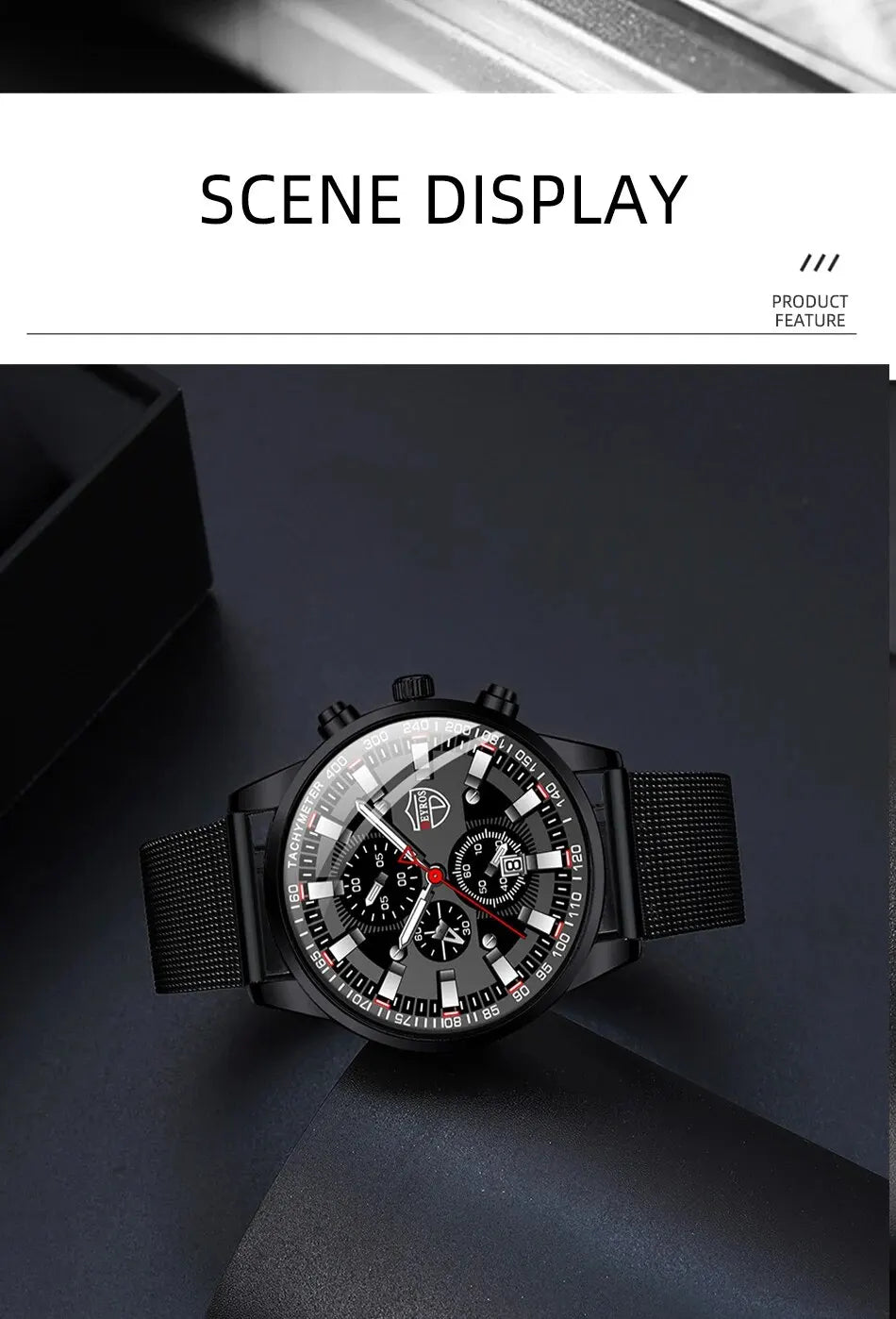 DEYROS Luxury Mens Business Quartz Wristwatch Calendar Fashion Men Casual Sports Watch for Men Gift
