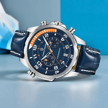 PAGANI DESIGN Watches 2026 New Strong Luminous Luxury Quartz Men Watch Fashion Leather Watch For Men Sapphire Glass Chronograph
