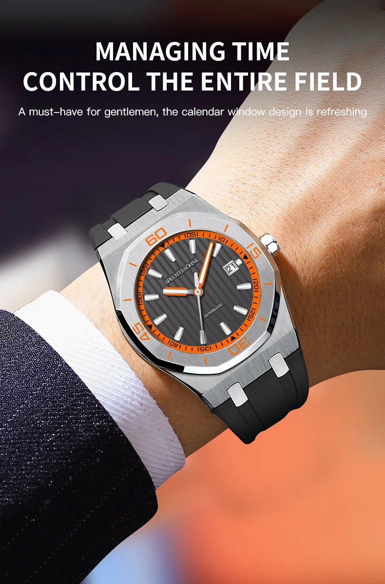 New Arrivals Specht & Söhne Dive Watch 40MM Miyota 8215 Automatic Mechanical Watches For Men Octagon Bezel Steel Reloj Hombre