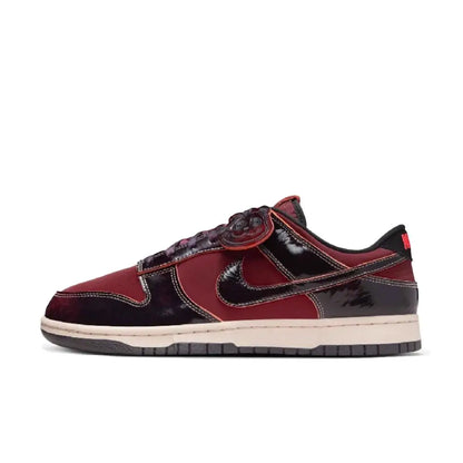 „Nike Dunk Low“ bordo spalvos, neslystantys, patvarūs, retro stiliaus žemi sportiniai bateliai, unisex, modelis HQ1965-600