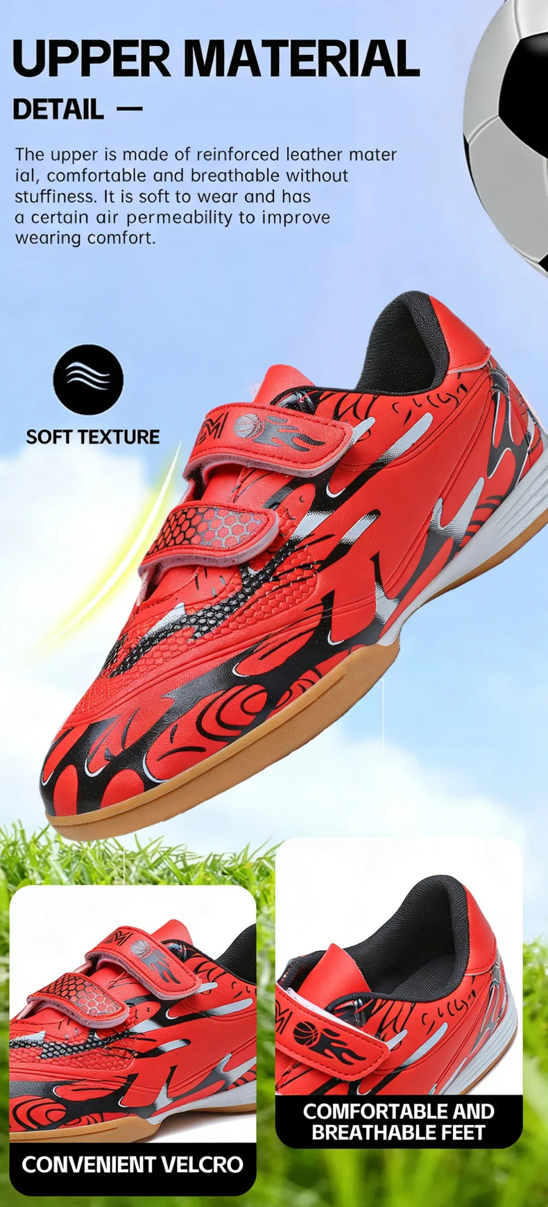 Zapatillas de fútbol infantiles para colegio, botas de fútbol profesionales con tacos para césped, calzado deportivo de entrenamiento para niños, botas de futsal y fútbol outdoor 28-38