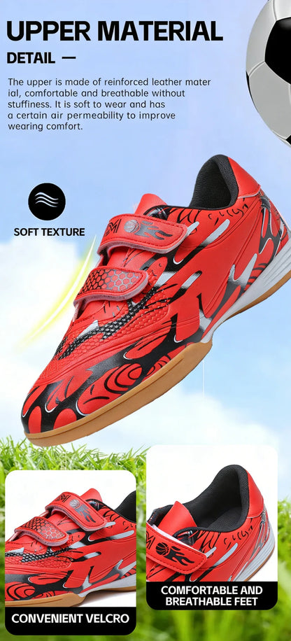 Zapatillas de fútbol infantiles para colegio, botas de fútbol profesionales con tacos para césped, calzado deportivo de entrenamiento para niños, botas de futsal y fútbol outdoor 28-38
