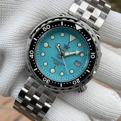 STEELDIVE SD1975 Mens Automatic Watches Men Dive Watch 300m Waterproof Mechanical Wristwatch C3 Luminous Clock Sapphire Mirror