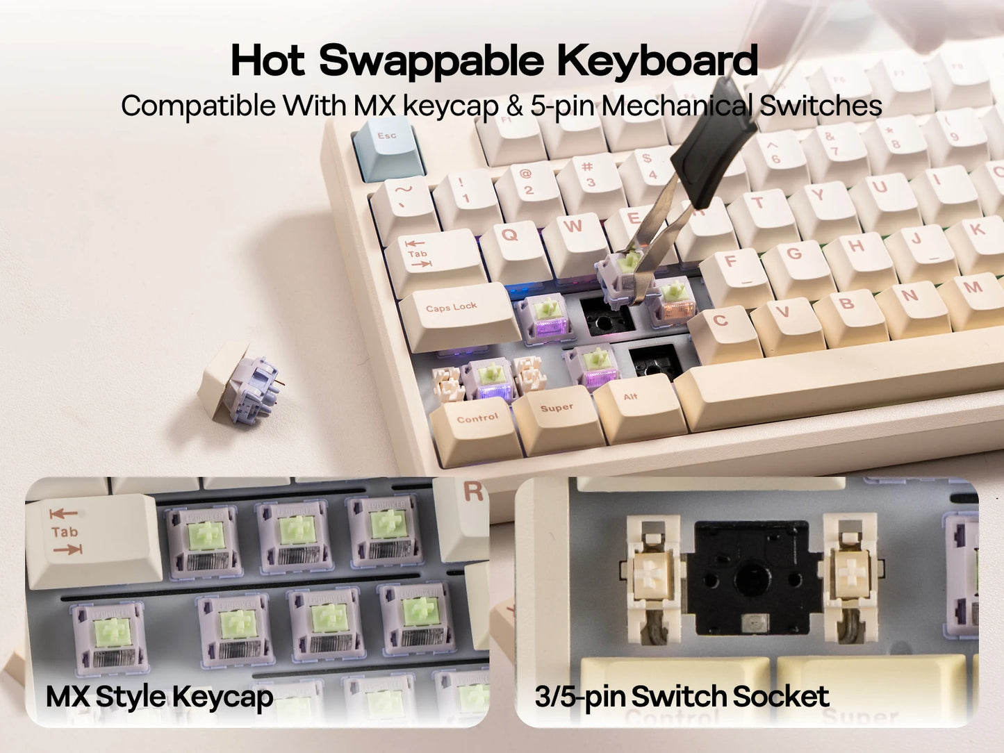 EPOMAKER Galaxy100 Lite QMK/VIA 96% ANSI US Layout Hot-Swap Wired/2.4GHz/BT Wireless 1800 Aluminum Gasket Mechanical Keyboard