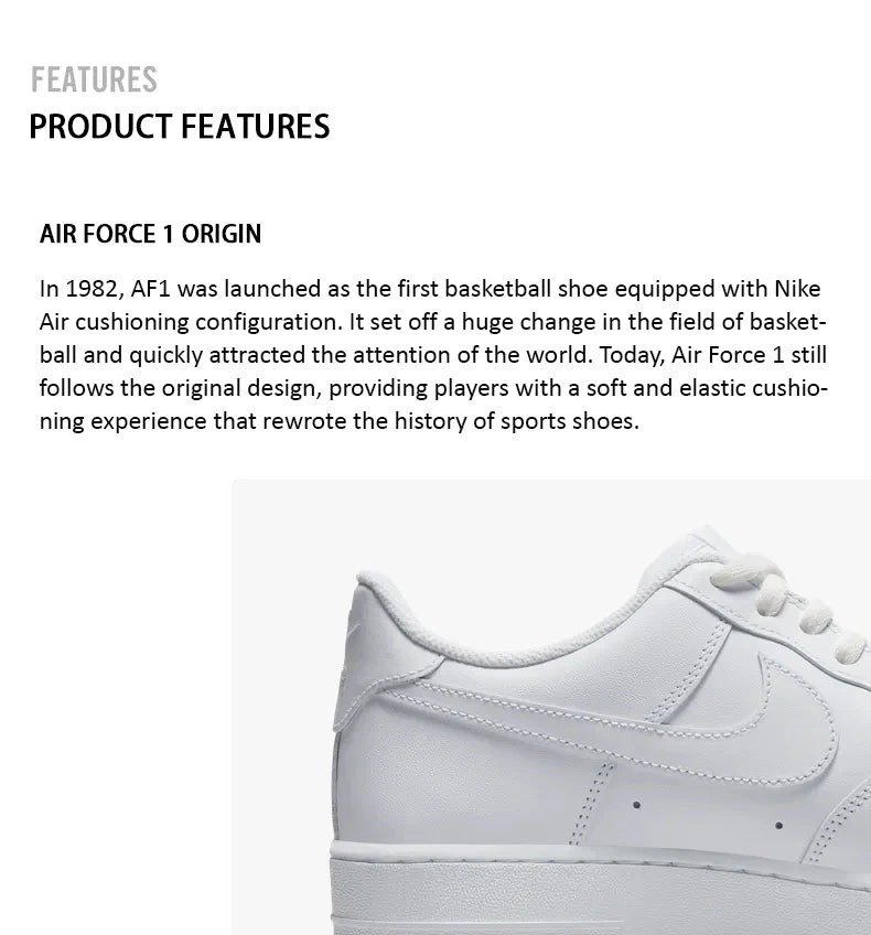 Nike Original Men’s and Women’s Shoes New AIR FORCE 1 Board Shoes Classic Fashion AF1 Casual Shoes DD8959-100
