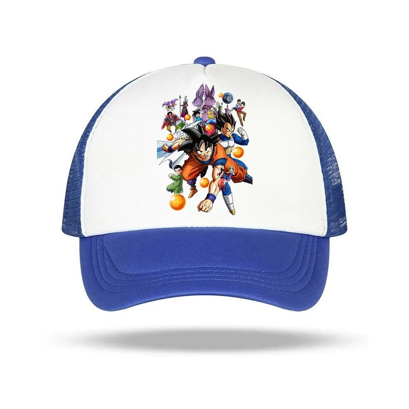 Dragon Ball Peaked Cap for Boy Goku Anime Print Hat Kid & Adult Caps Breathable Summer Hats Fashion Cartoon Costume Matching Hot