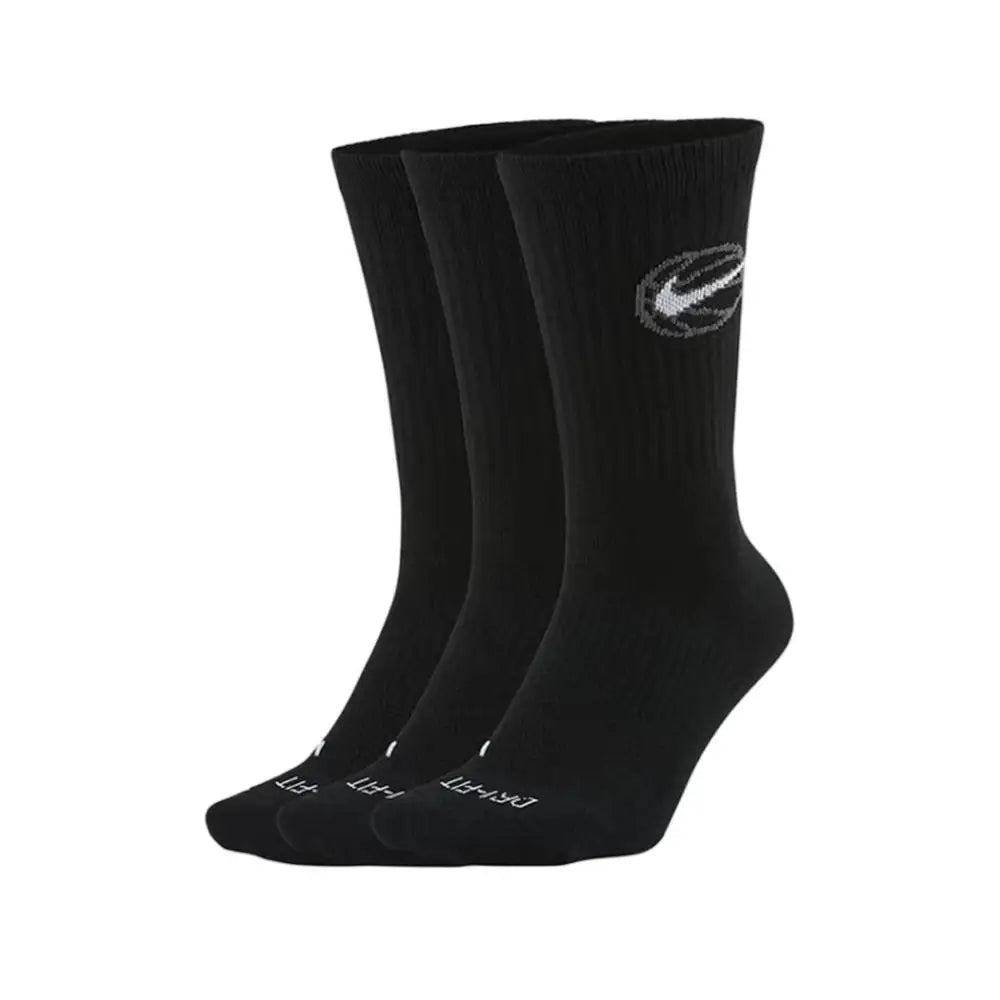 Nike Basketball Socks: AJ Jordan Triple Pack Mid-Calf Socks for Men and Women—Breathable and Moisture-Wicking SX5545-915