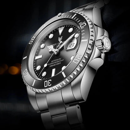 LIGE New Fashion Men's Mechanical Wristwatches Business Watch Men Waterproof Sport Automatic Watch For Men Relogios Masculino