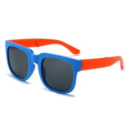 Fashion Kids Folding Sunglassess New Ultralight Candy Color Children Sun Glasses Portable Square Frame Eyewear for Girls Boy