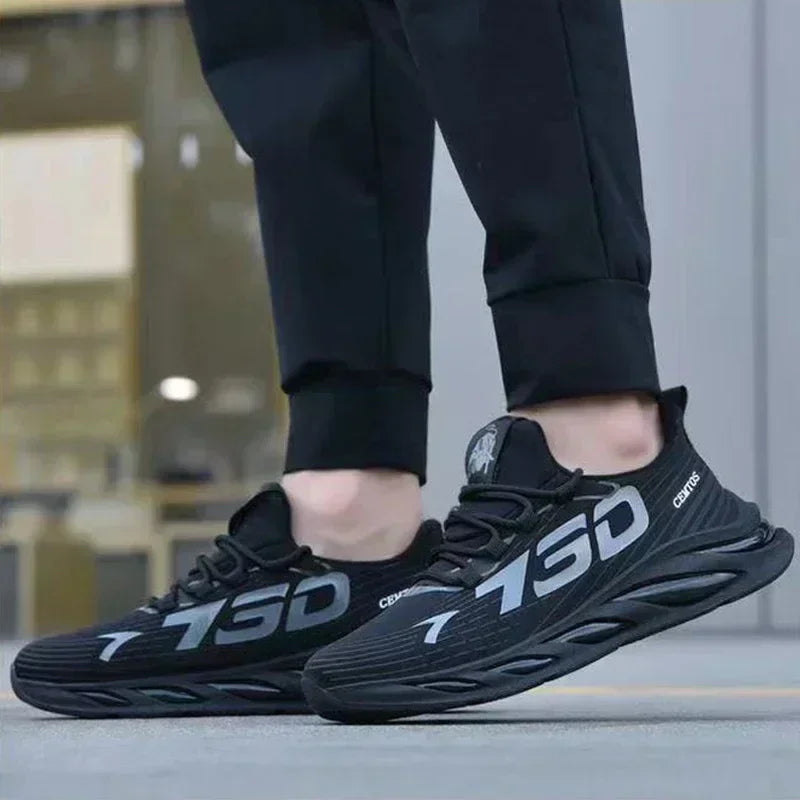 New Summer Mens Breathable Mesh Running Shoes Lightweight Trendy Sports Sneakers for Daily Workout and Outdoor Walking