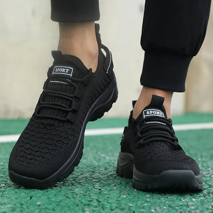 Baskets de plein air pour homme, jaune vif, en maille respirante, chaussures de sport amortissantes, chaussures d'aventure élégantes et tendance