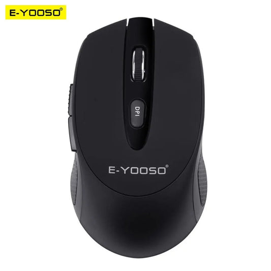 E-YOOSO E-1020 Wireless Gaming Mouse 2400 DPI Silent Click Ergonomic USB Mouse for Laptop PC Computer, 2.4G Wireless Optical Mouse
