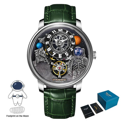 2025 PINDU Design Men Wristwatches Top Brand Luxury Robot Astronaut Space Series Watch Men Sapphire Luminous Waterproof Watches