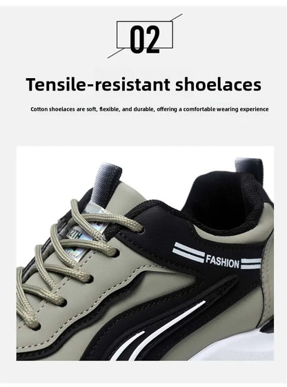 Pantofi sport casual pentru bărbați, stil coreean modern, cu șireturi, confortabili și respirabili, cu talpă groasă, pentru alergare