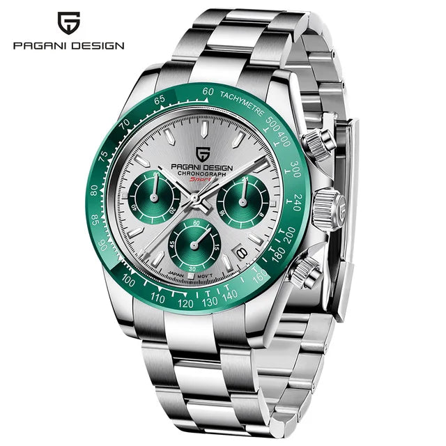 2025 PAGANI DESIGN  New PD1644 Meteorite Dial Fashion Men Quartz Wristwatches 100M Sapphire Glass Chronograph relogio masculin