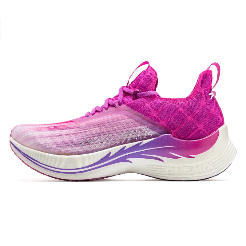 ONEMIX Original Carbon Fiber Running Racing Shoes Professional Marathon Ultra-light Rebound Damping Trail Sport Road Sneakers