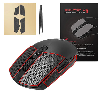 Hotline Games halkfri tejp för mus till Logitech G305 G203 G102 G304, svettresistenta musgrepp, halkfria sidoklistermärken för mus