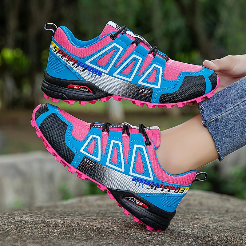 Hiking Shoes Women's Outdoor Hiking Sports Shoes, Non-slip Hunting Tactical Shoes, Breathable Lace-up Climbing Shoes, Cycling